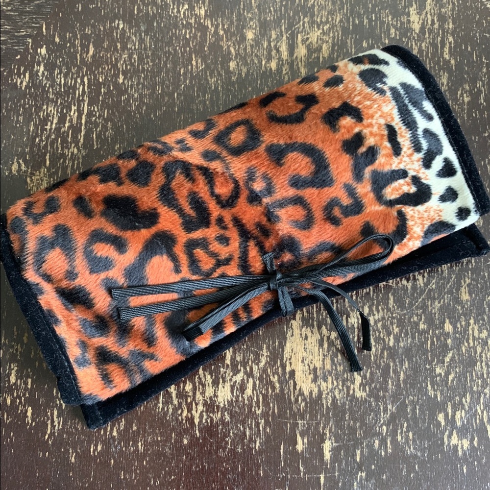 Leopard Print Jewelry Roll